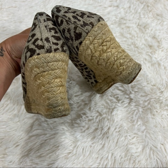 J. Crew Leopard Seville Espadrille Wedges Size 6 - Picture 6 of 8